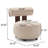 Modern Sculptural Accent Chair, Beige-914692022