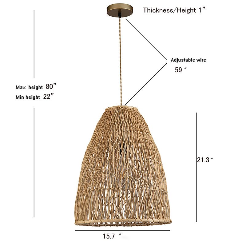 Almazan 1 - Light Antique Brass Pendant