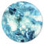 Liquide bleu univers - art mural moderne cercle métallique-68850020