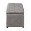 Ensemble de repose-pieds rectangulaire 1 pièce en tissu de lin avec 2 repose-pieds (beige)