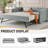 FAlano Twin Upholstered Daybed with Trundle, Vertical Channel Tufting, Linen Fabric Sofa Bed-1159267716