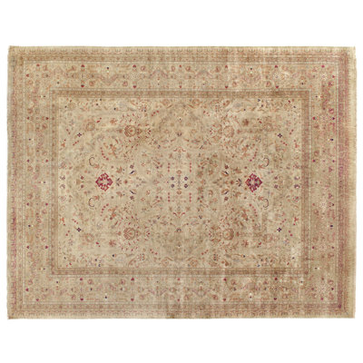 Antique Weave hand-knotted New Zealand Wool Cream/Gold Area Rug
