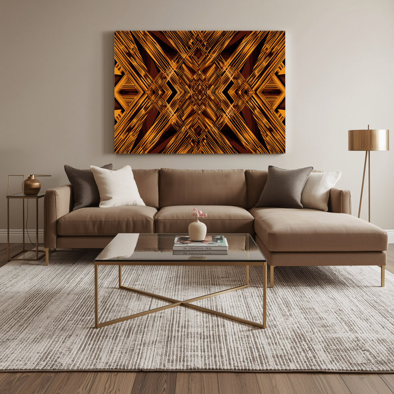 Art sur toile rouge Op Art 89, 11" H x 14" W