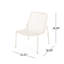Ensemble de conversation d'extérieur 3 pièces avec cadre en fer Kincaid - 2 chaises en filet et 1 table d'appoint, blanc mat-133448754