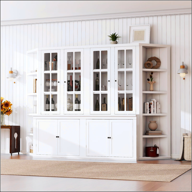 2X 75.25'' Tall Display Cabinets And Two Triangle Sided Bookshelves