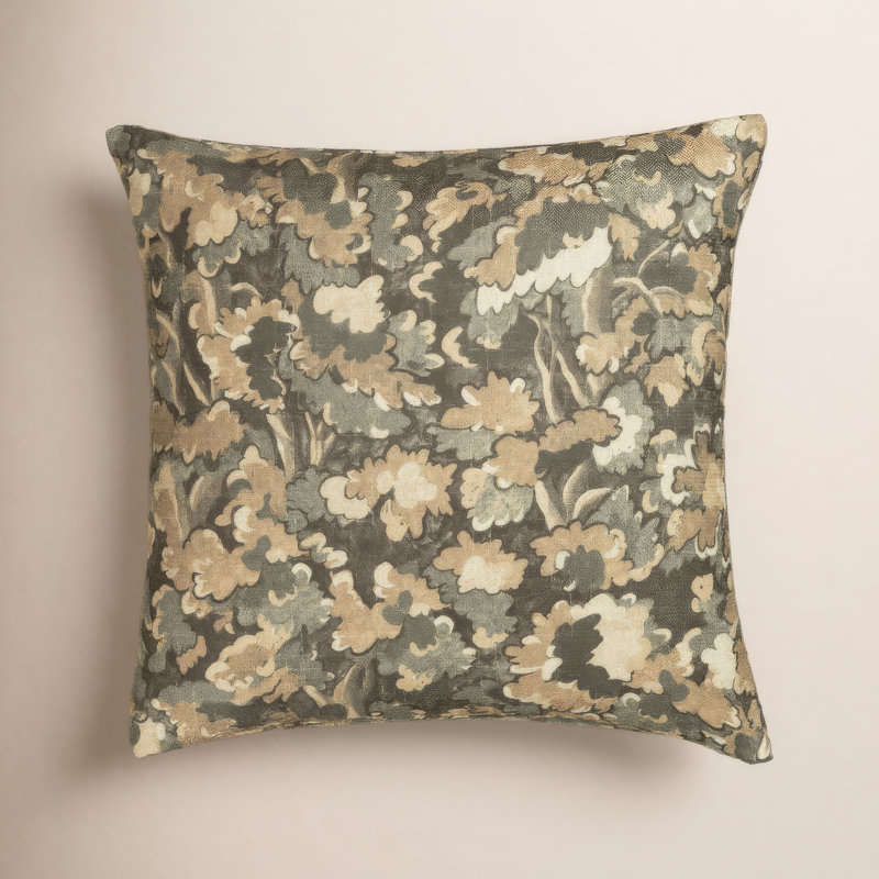 Coussin Cascade Tongas, Carré 16 po, Vert, Polyester