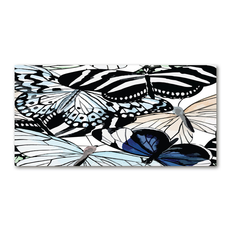 Butterflies And Flowers - Wrapped Canvas Print
