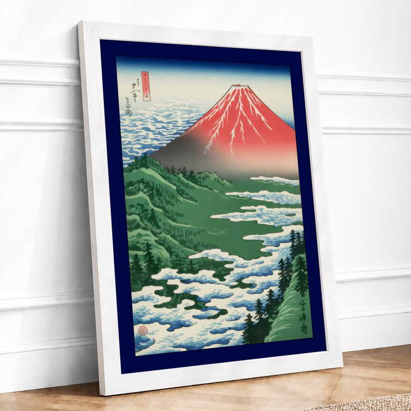 Mount Fuji Rising Japandi - Print, A4 - 29.7 x 21.0 cm, White