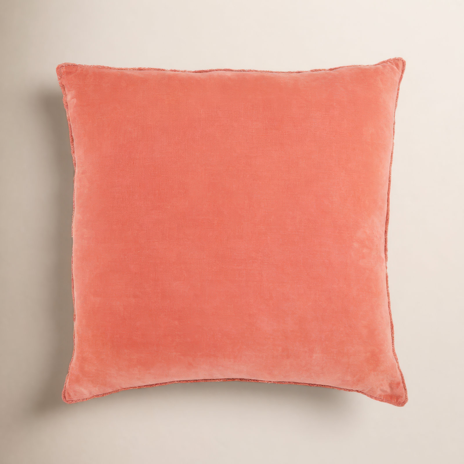 Kam Fringed Cotton Throw Pillow, Down Alternative, Blush