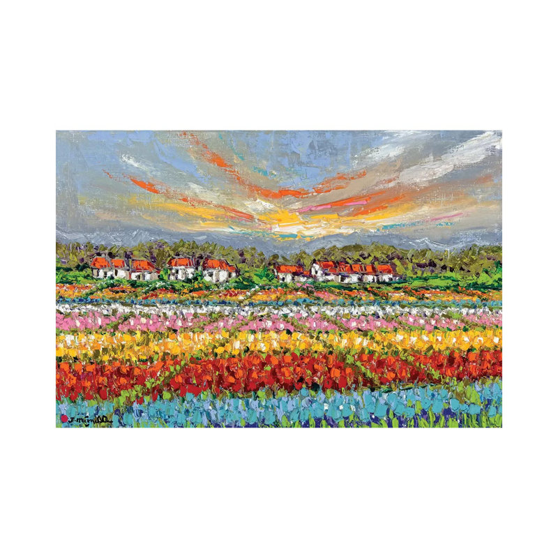 Bliss Garden by Joachim Mcmillan - Painting on Canvas, 45.72cm H x 66.04cm W x 3.81cm D, Wrapped Canvas