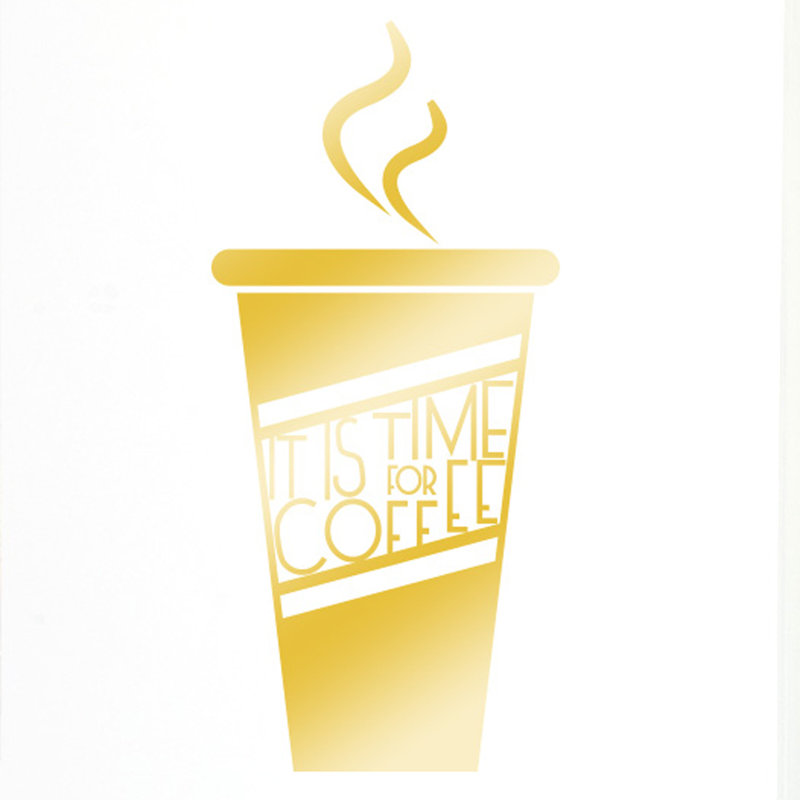 Food & Beverage Wall Decal, Large, Shiny Gold