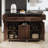 Kitchen Island with Tilt-Out Trash Storage, Rolling Kitchen Cart with Drop Leaf, Drawers, Spice & Towel Rack, Adjustable Shelves-374015920