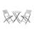 Three Piece Folding Set in PE Rattan with Metal Frames for Indoor and Outdoor Use-385569257