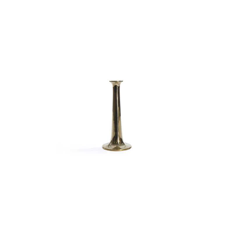 Candlestick, Brass, 9" H x 4" W x 4" D