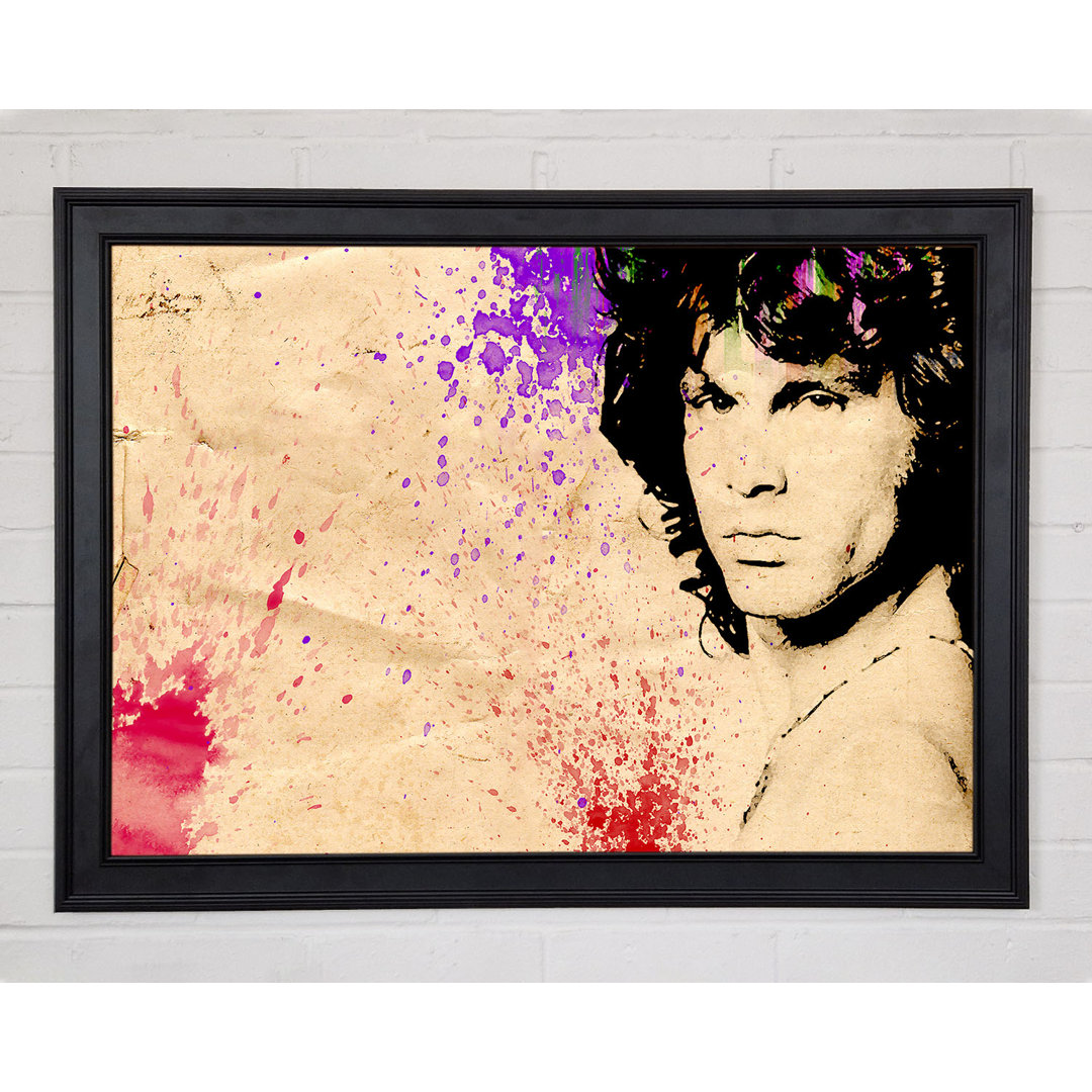 Gerahmter Kunstdruck Jim Morrison Color Splash