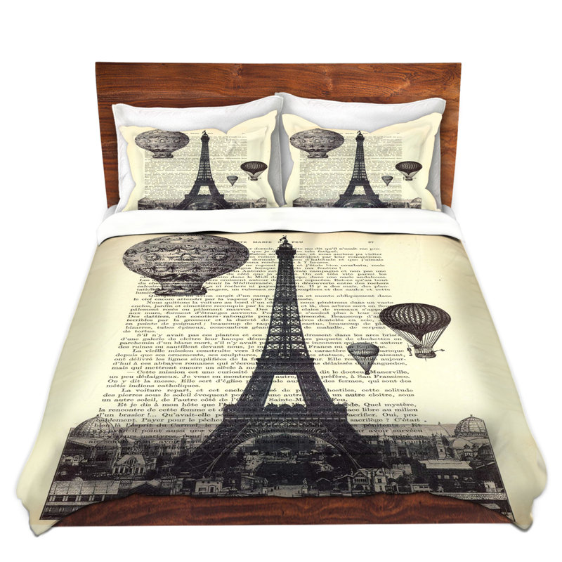  Housses de couette en microfibre Madame Memento Tour Eiffel, Simple