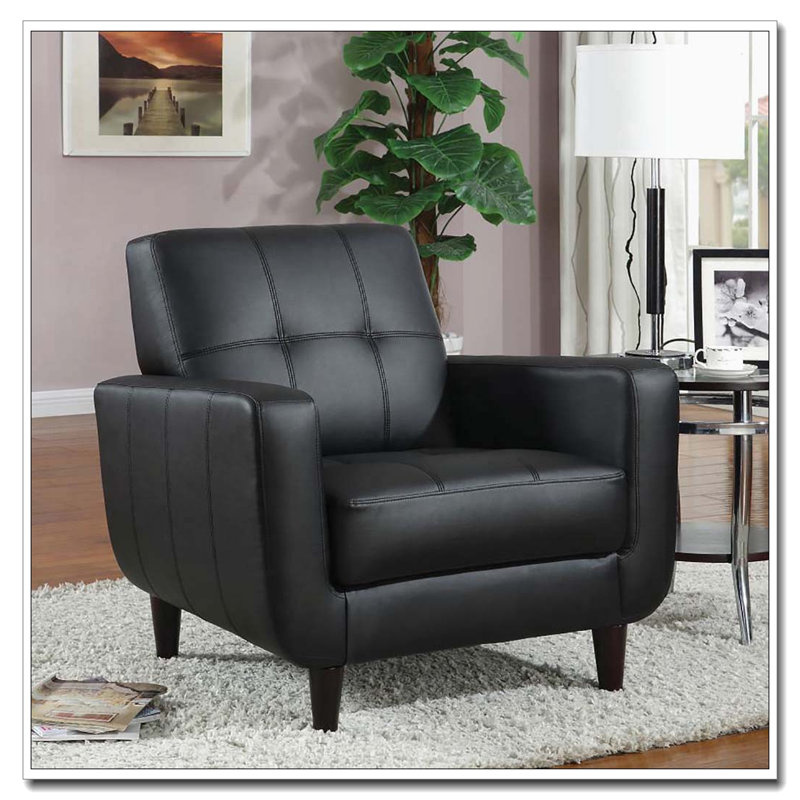Fauteuil d'appoint à rail avec pieds cappuccino