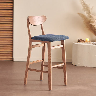 Chaise d'appoint à dossier bas en noyer (ensemble de 6)