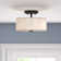 Flaire Fabric Semi Flush Mount