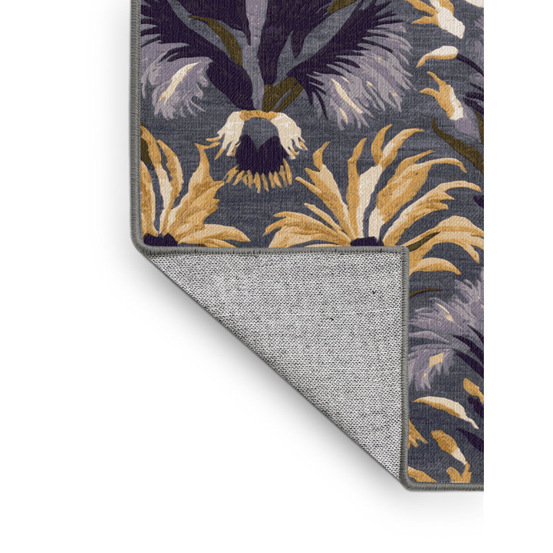 Tapis botanique lavable à la machine
