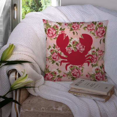  Coussin décoratif rose 14 "Crab Shabby Elegance