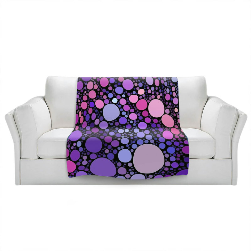  Jeté orchidée Cool Dots, l 51 po x L 60 po