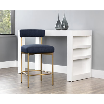 Seneca Upholstered Stool with Metal Frame
