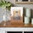 Decorative Acacia Wood Picture Frame for Entryway Display - Two Tone Photo Frame for Bedroom, Living Room, or Side Table - White & Brown-1682709476