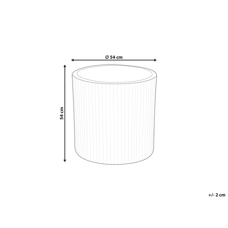Alazne Pot Planter, Grey, 55cm H x 55cm W x 55cm D