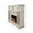 59 Inch Classical Electric Fireplace, Carved, Remote-1321317277