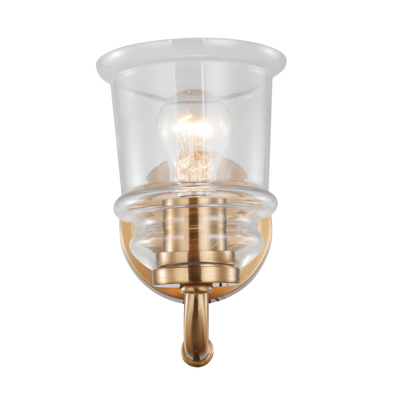 Éclairage pour meuble-lavabo à 1 lumière Shifflett, Laiton