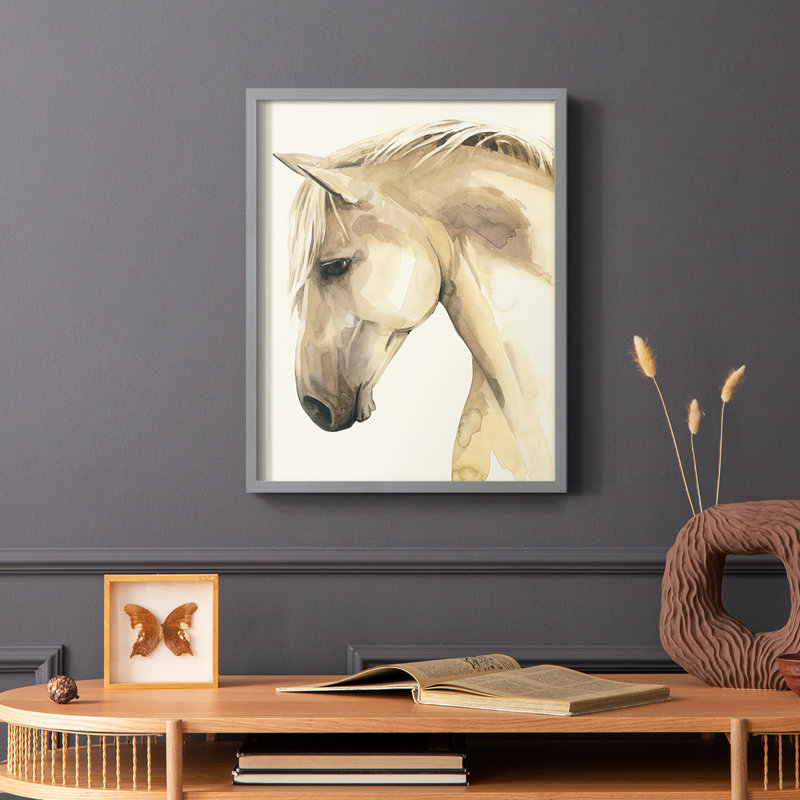 Golden Palomino II, reproduction encadrée - bois massif, Gris, H 10 po x l 8 po