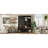 Farmhouse Hall Tree with 4 Hidden Hanging Hooks, Versatile Walnut Seating Bench with 8 Doors, Entryway Shoe Cabinet with Open Compartment-129768474