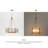Hanshelmut 6-Light Shaded Gold Drum Chandelier with Ripple Glass