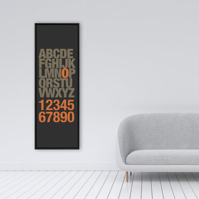 Alphabet And Number Print On Canvas