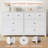 Modern 8 Drawer Bedside Table – Spacious Wooden Storage Chest for Bedroom or Home Office, Elegant Large Capacity Design (White)-389971199