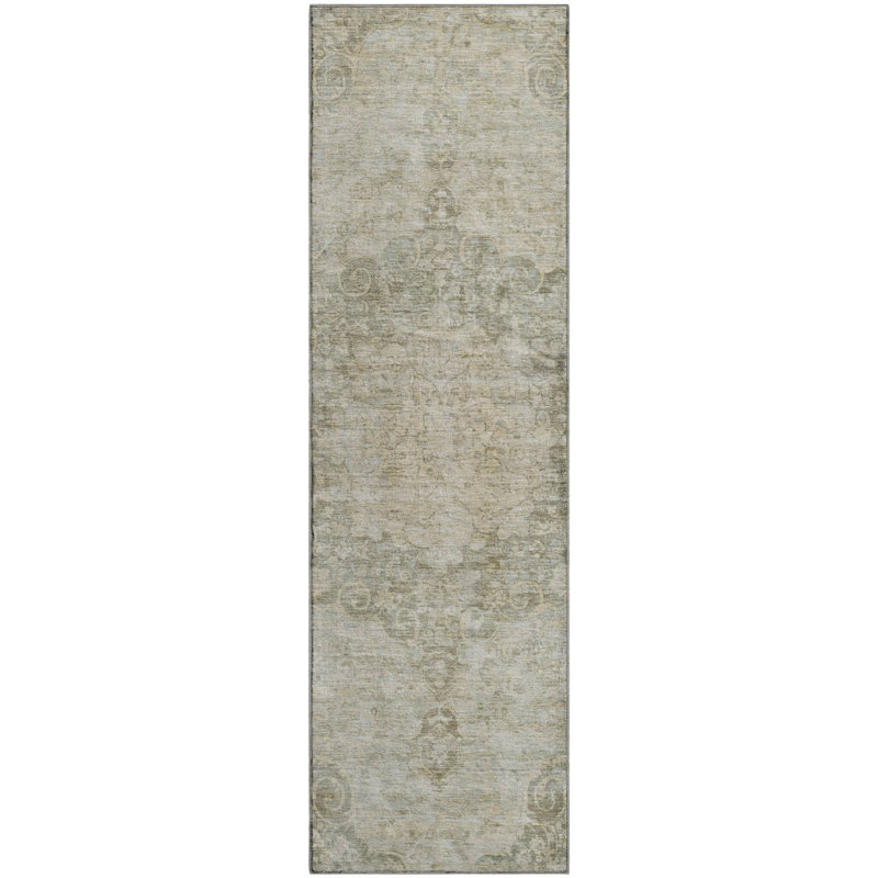 Premium Machine Washable Barry AMF1238 Global Rug, Runner 2'3" x 7'6"