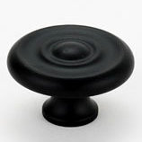 Poignée champignon, H 0,875 po x l 1 po x P 0,5625 po, Noir mat
