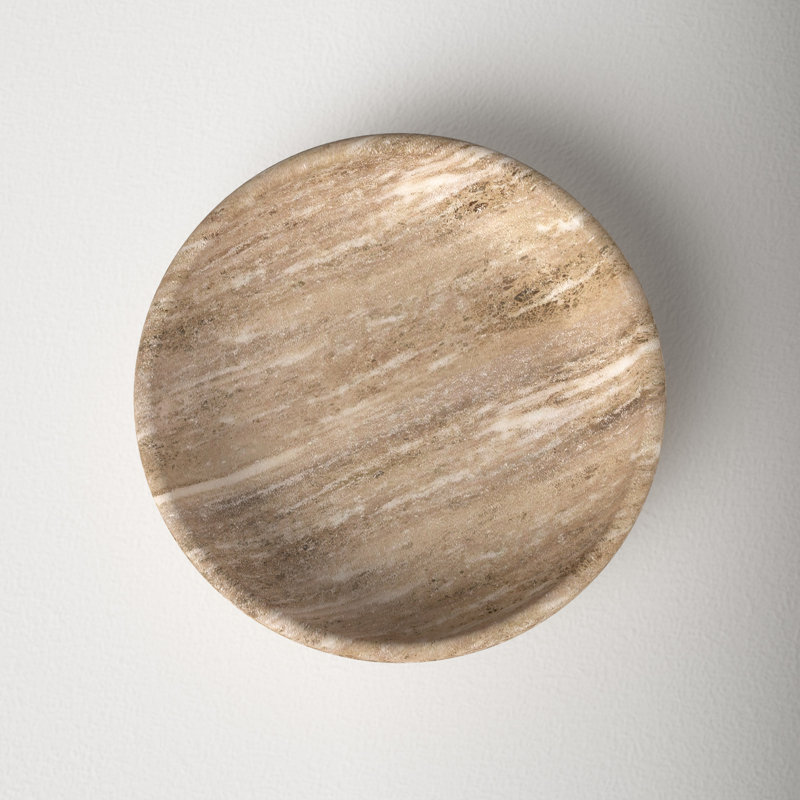 Tellis Marble Decorative Bowl 1, 2.25" H x 10" W x 10" D