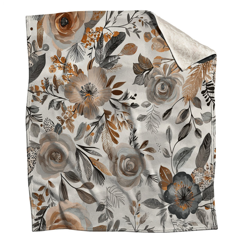 Jeté Floral, L 51 po x H 60 po