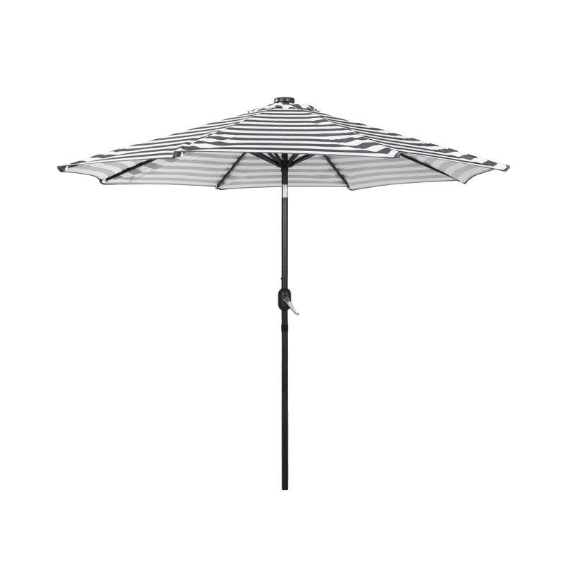 Parasol de marché lumineux 9 pi Addison, Gris