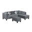 Canapé modulaire rembourré 3 pièces Brogel-1801078517