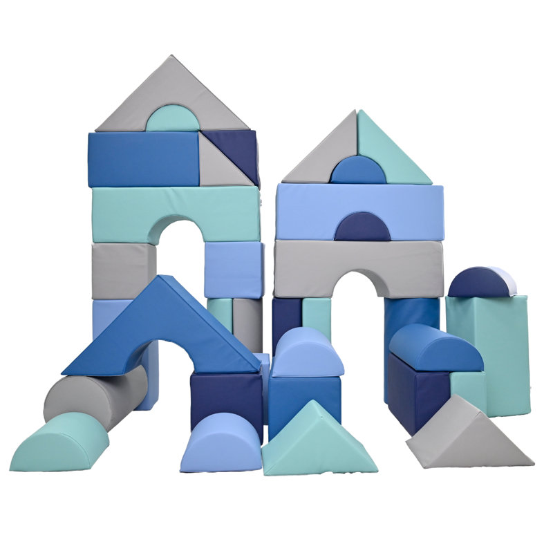 Blocs modulaires 12 po - 35 unités, Blue/Gray/Teal