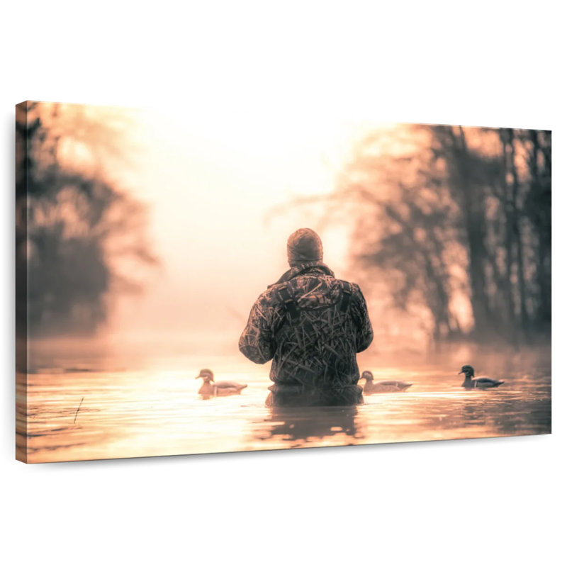 Chasse au canard de Senne, H 34 po x l 51 po