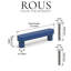 ROUS Hardware - Poignée d'armoire Mid-Century moderne, 2,5 po, polo (bleu marine) -111786459-111786458