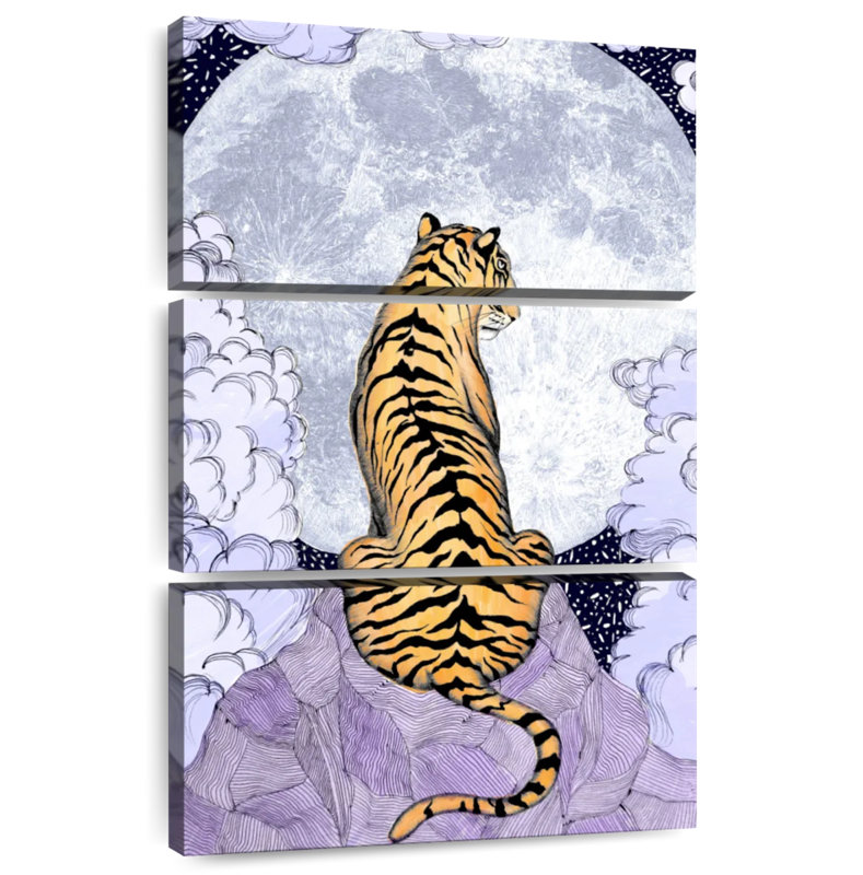 Brampt Tiger Moon I, 74" H x 48" W