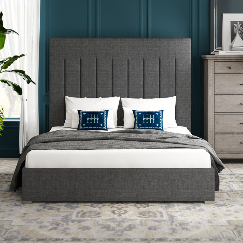Dezyah Upholstered Bed, Charcoal Revolution®, California king