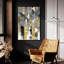  «Gilt Reflections 1» par Chariklia Zarris, art mural en verre acrylique, 24 po x 36 po