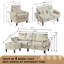 Ensemble de canapés en velours côtelé 4 pièces, canapé modulaire en L avec repose-pieds, causeuse et fauteuil simple-981230738