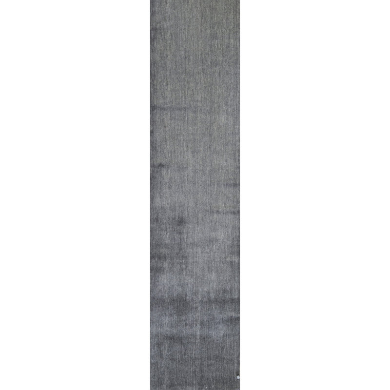 Chemin de table gris foncé noué à la main de haute qualité